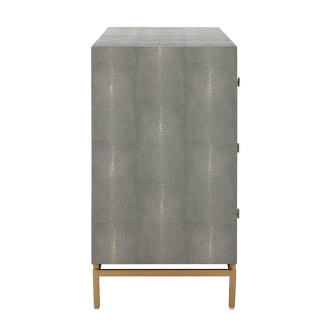 Arielle Rivoli 57" Faux Shagreen 6-Drawer Dresser - image 6