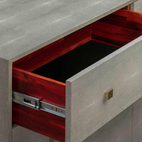 Arielle Rivoli 57" Faux Shagreen 6-Drawer Dresser - image 7