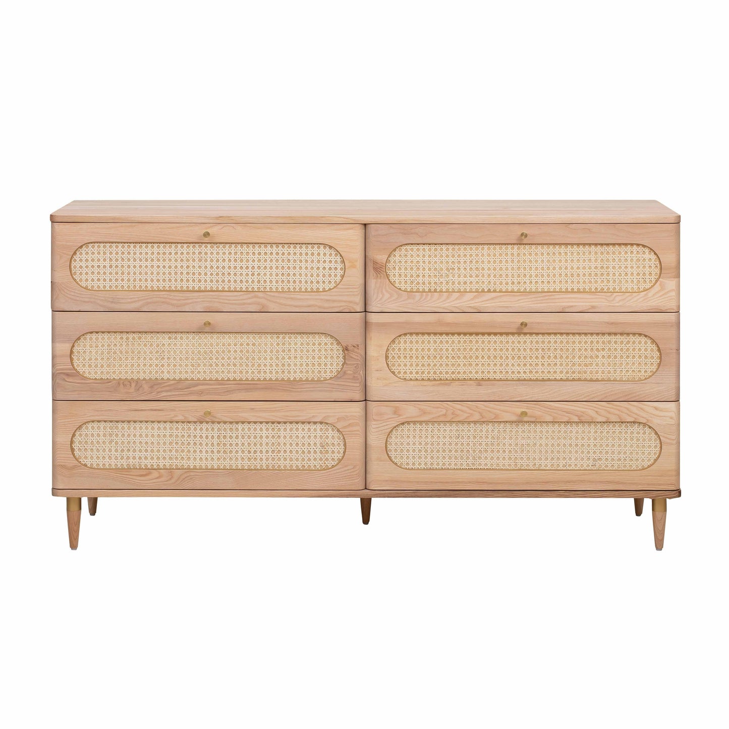 melody cane 6 drawer dresser