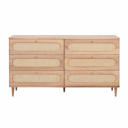 Melody Cane 6 Drawer Dresser