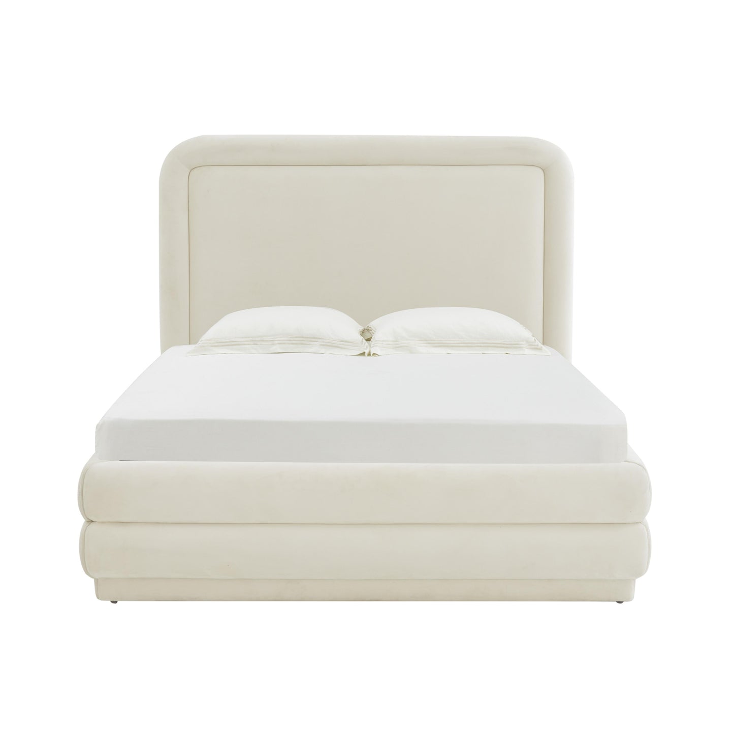 slipper cream velvet bed in king