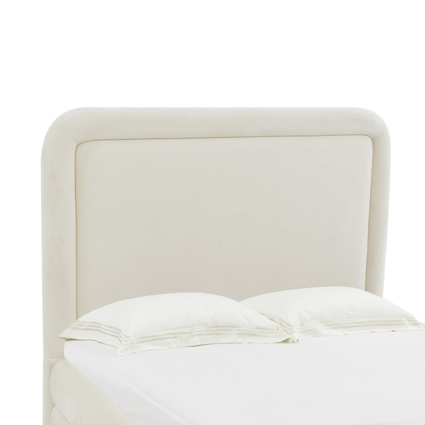 slipper cream velvet bed in king