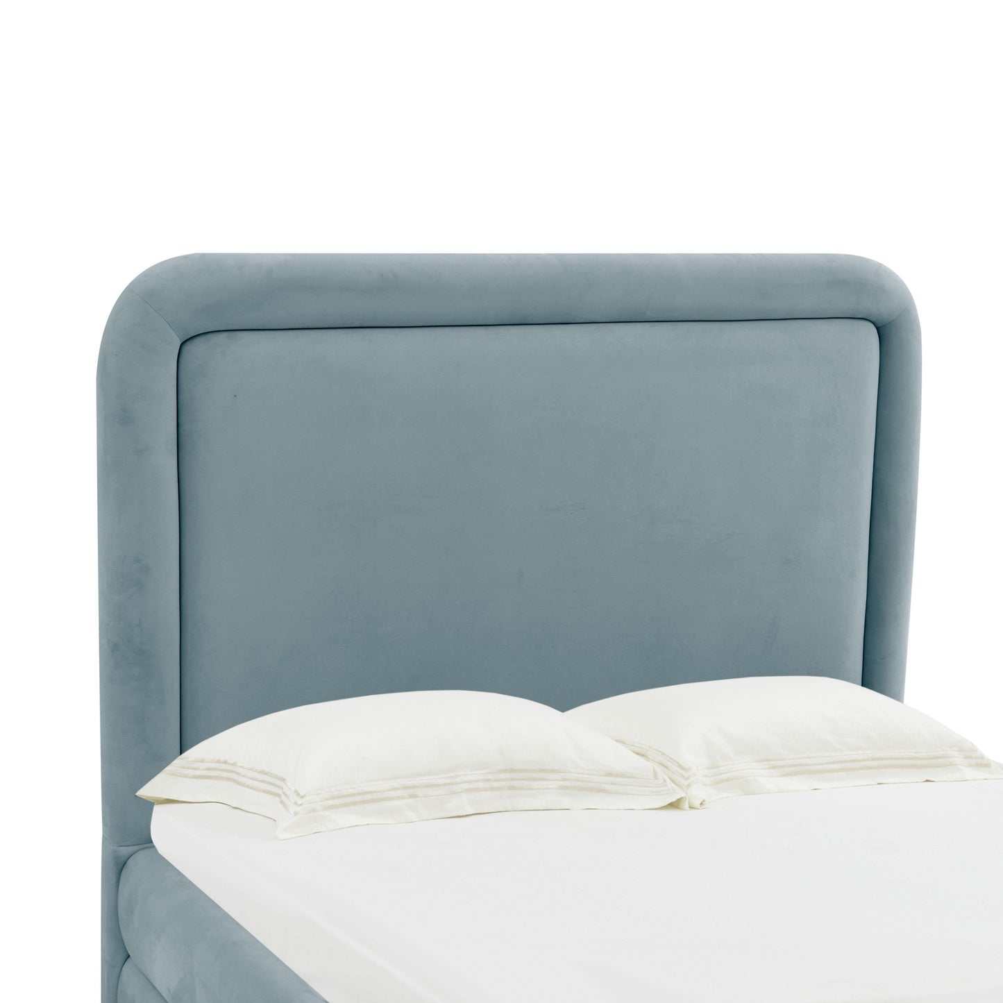 slipper bluestone velvet bed in king