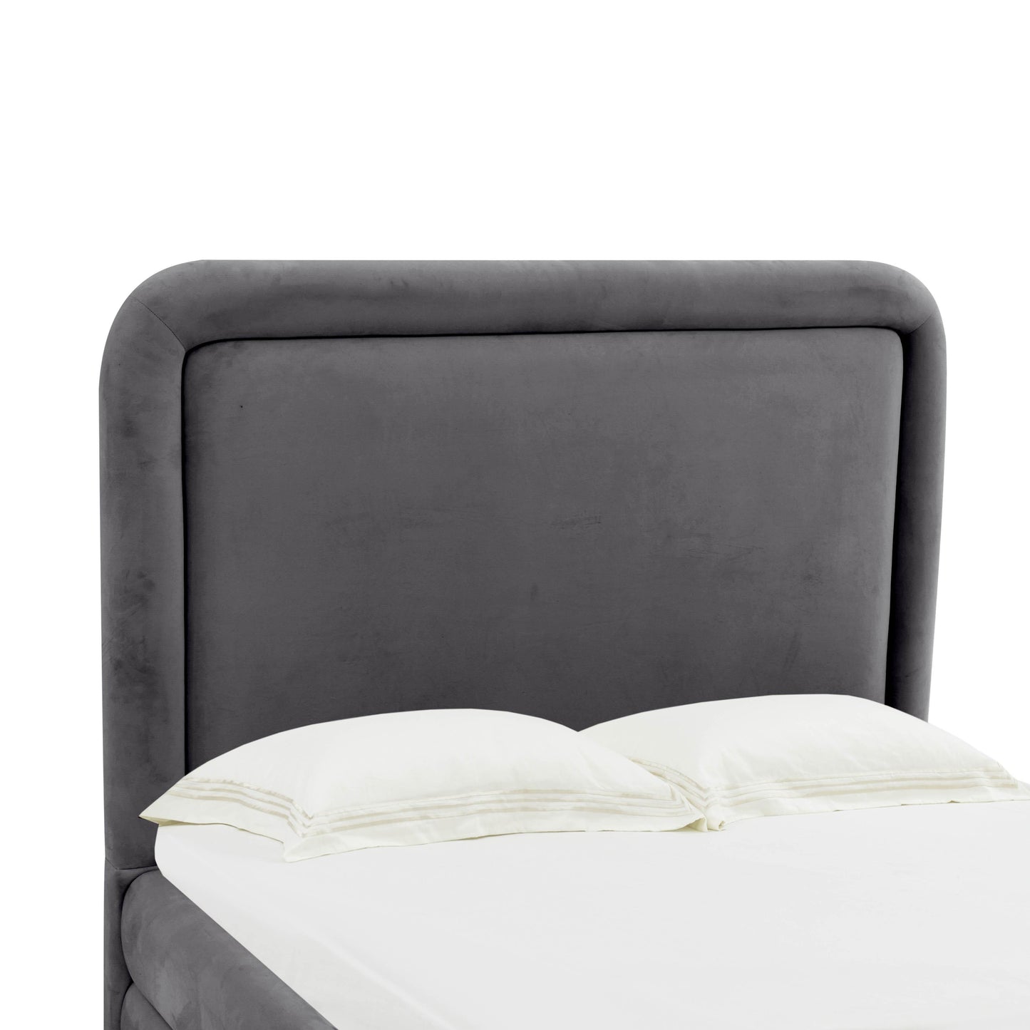 slipper dark grey velvet bed in full