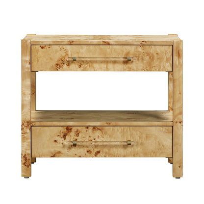 Vanessa Natural Burl Nightstand