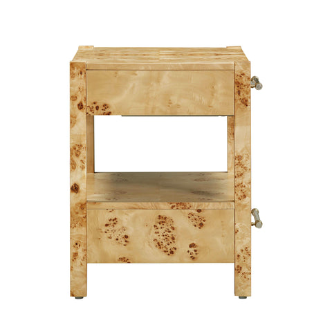 Valentina Capri 26" Burl 2-Drawer Nightstand - image 5