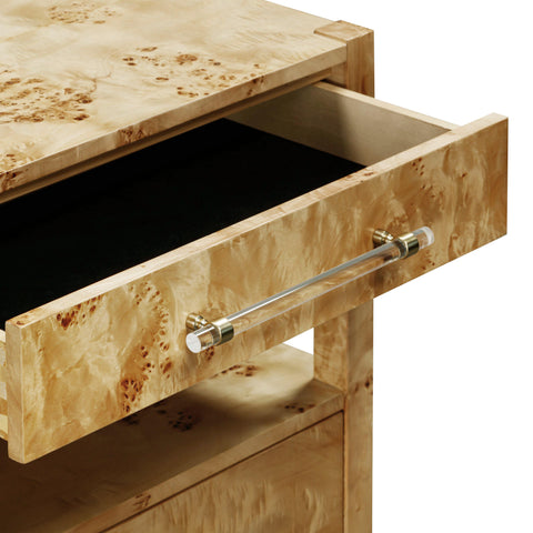 Valentina Capri 26" Burl 2-Drawer Nightstand - image 6