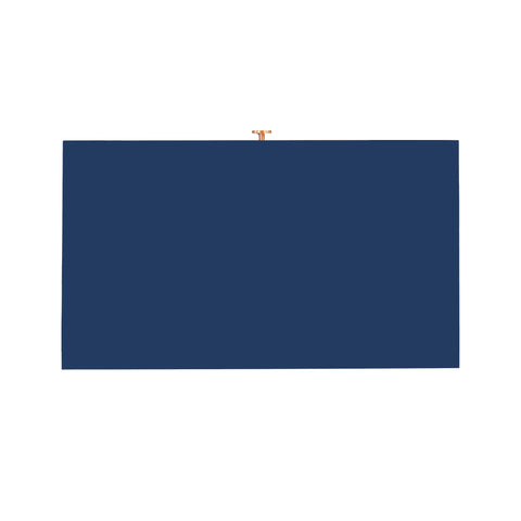 Cube Navy & Rattan Nightstand