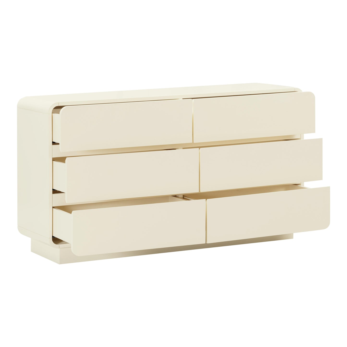 baila cream 6-drawer dresser