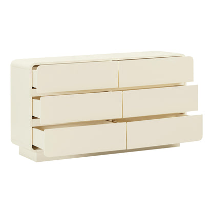 Baila Cream 6-Drawer Dresser