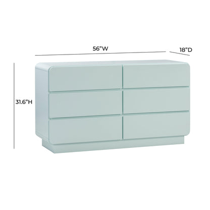 Baila Blue 6-Drawer Dresser