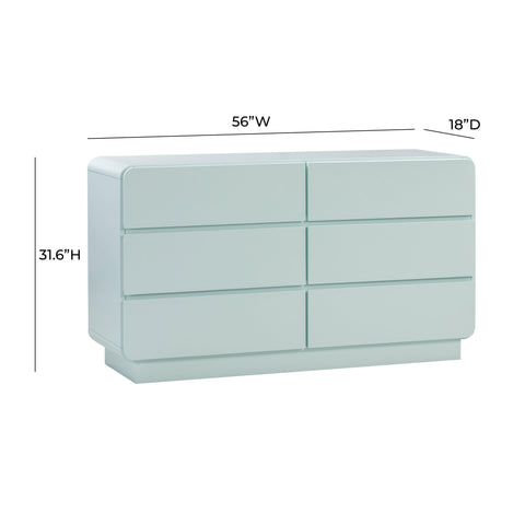 Baila Blue 6-Drawer Dresser