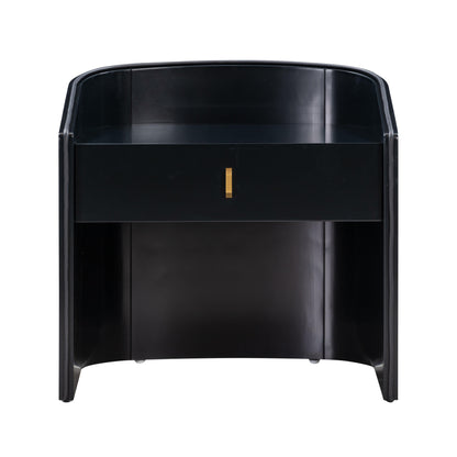 Amara Black Lacquer Nightstand