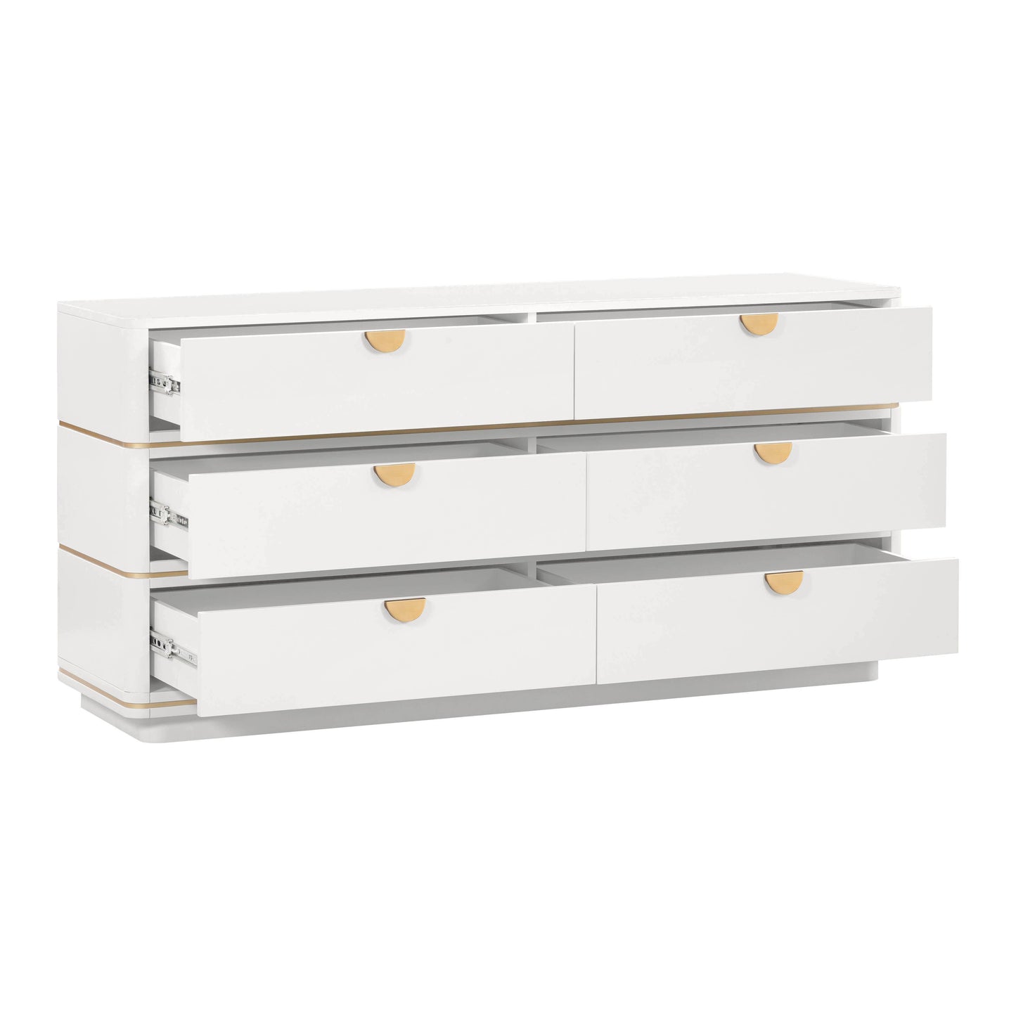 lucy cream 6 drawer dresser
