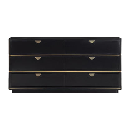 Lucy Black 6 Drawer Dresser