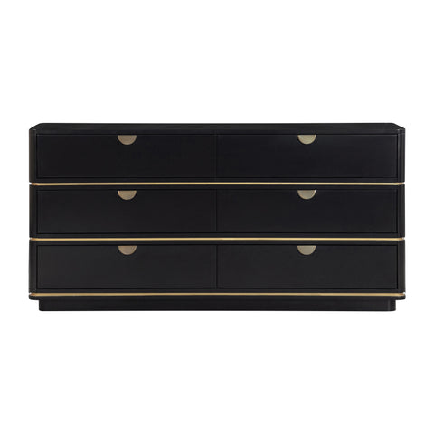 Lucy Black 6 Drawer Dresser
