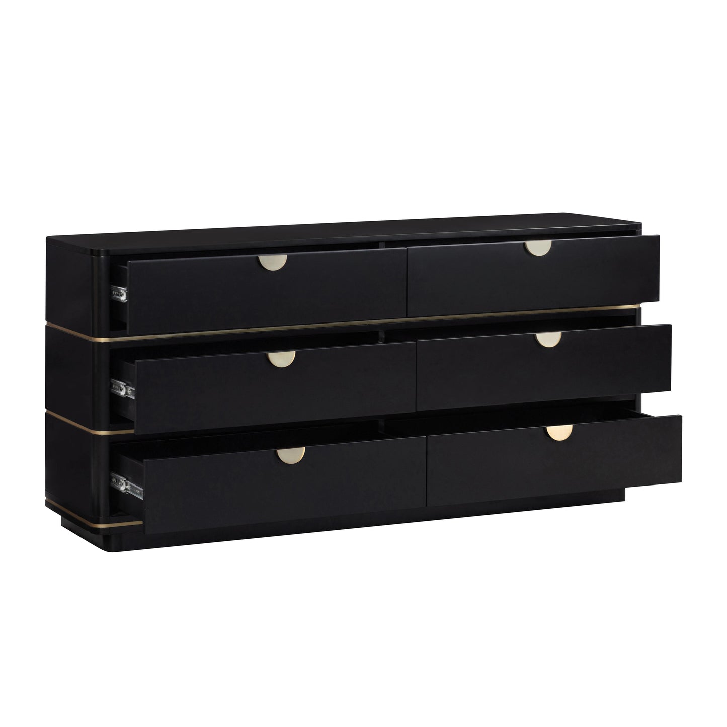 lucy black 6 drawer dresser