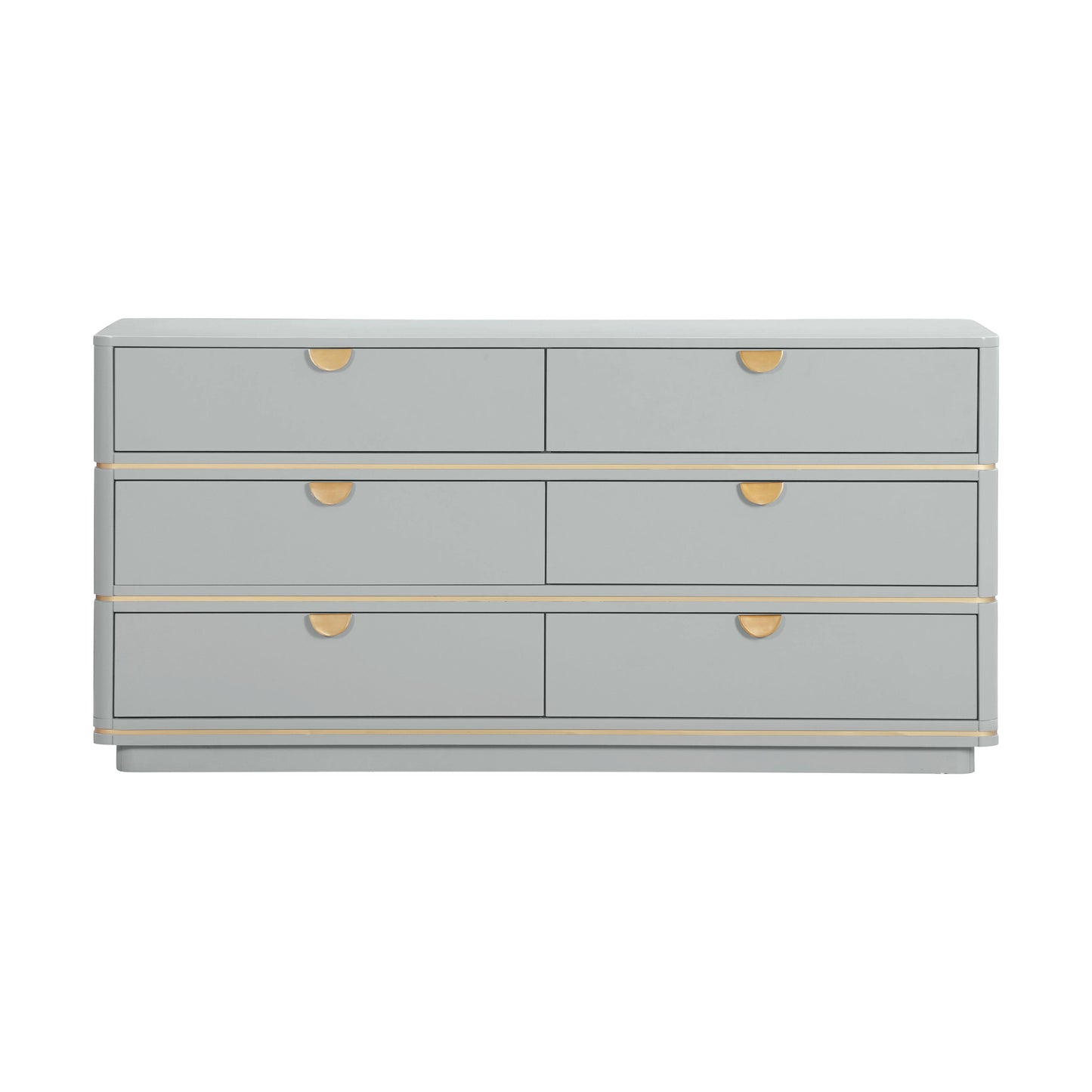 lucy grey 6 drawer dresser