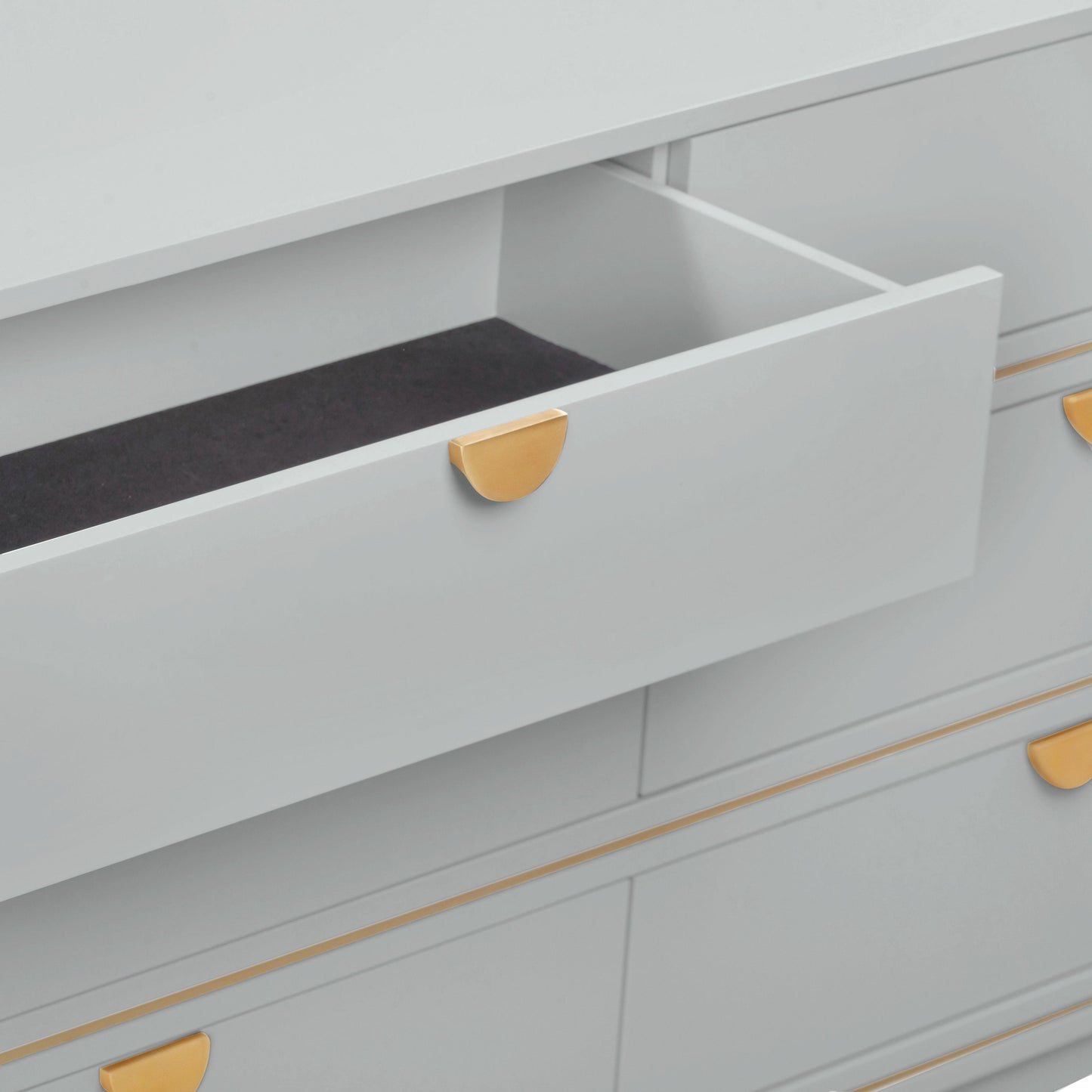 lucy grey 6 drawer dresser