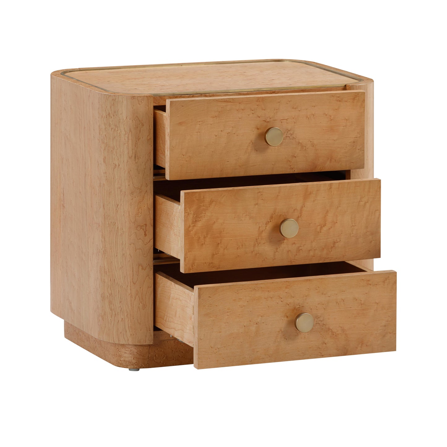 lillian natural birdseye maple nightstand