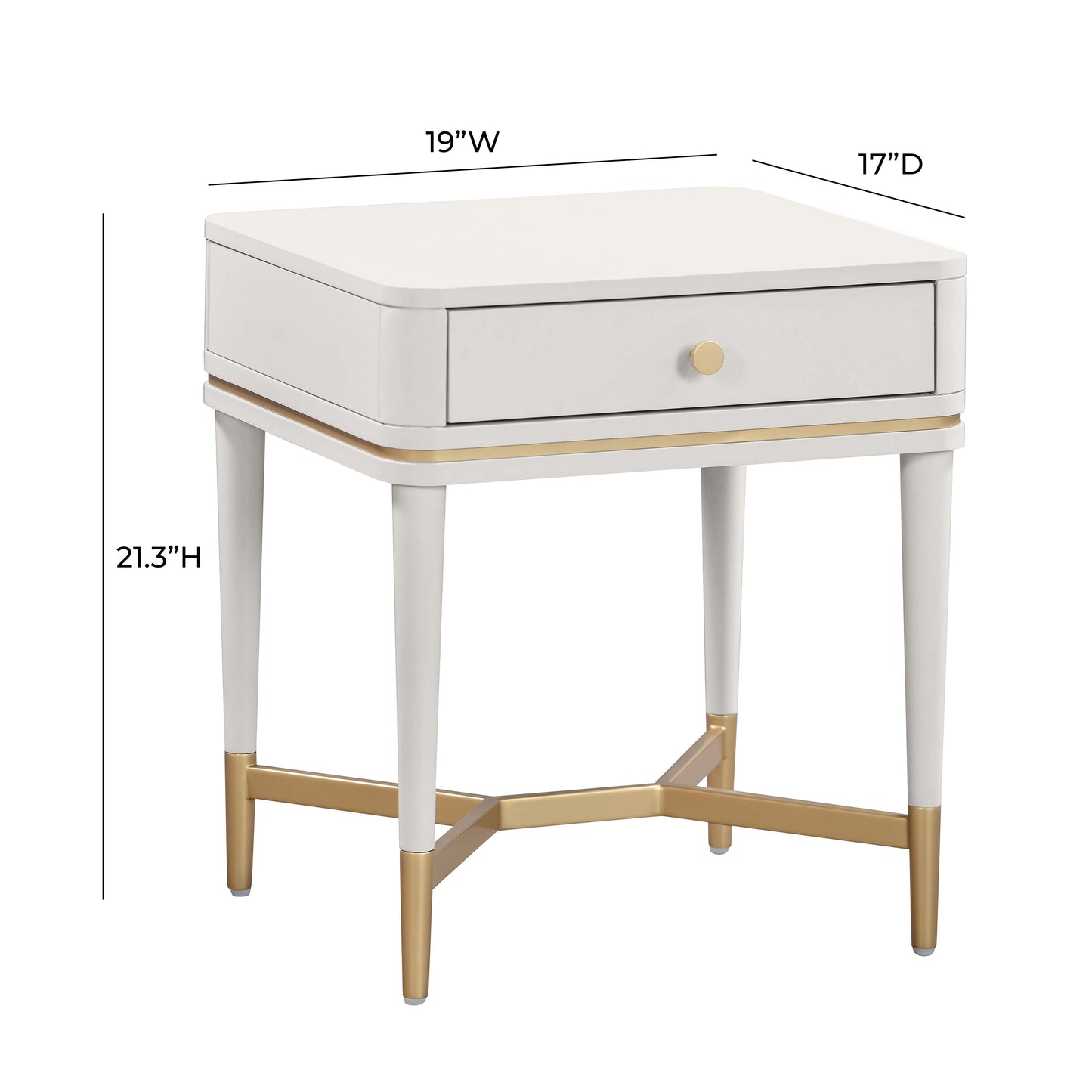 lucy cream nightstand