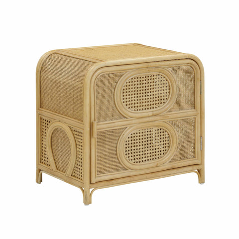 Genevieve Verona 27" Rattan Nightstand With Storage - image 1