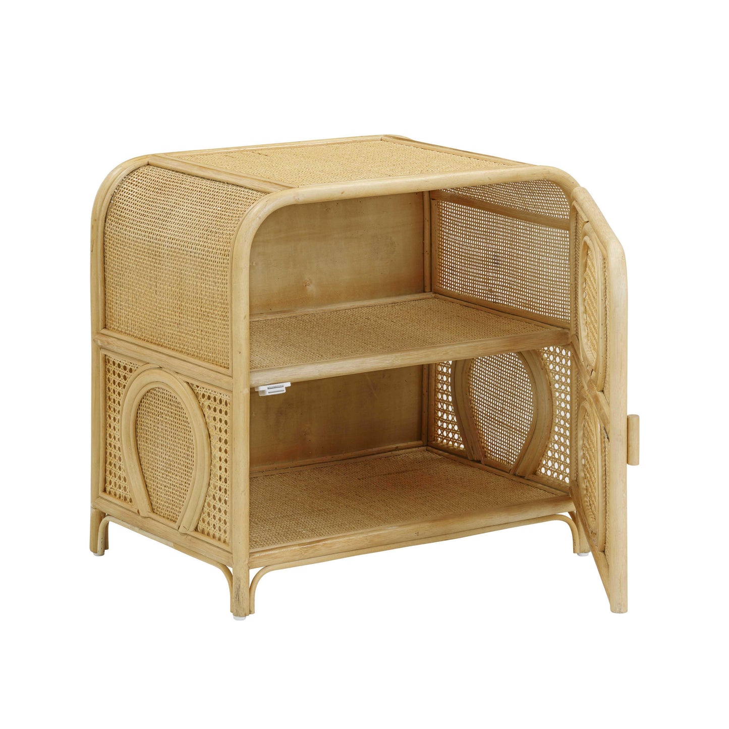 leaf natural rattan nightstand