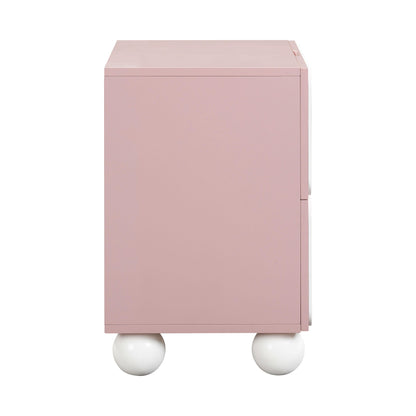 Lucille Motif Mauve Nightstand