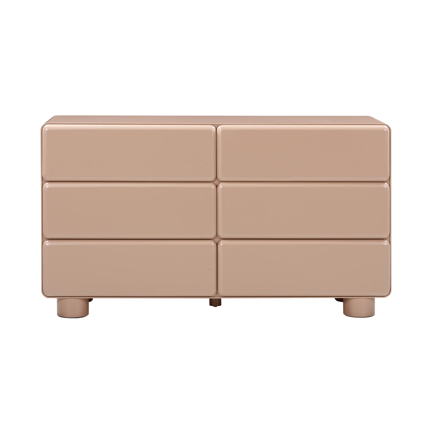 evora taupe 6-drawer dresser