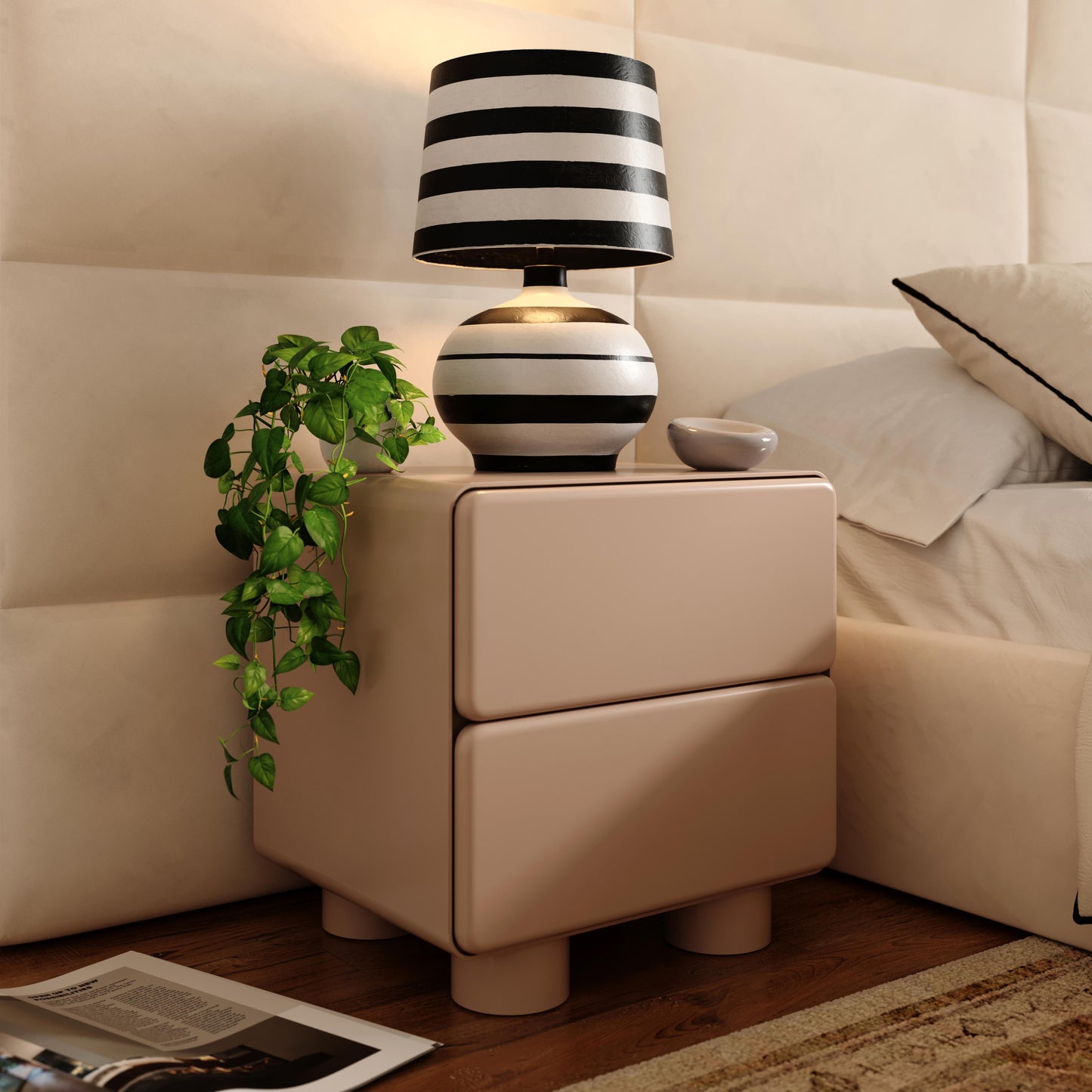 evora taupe nightstand