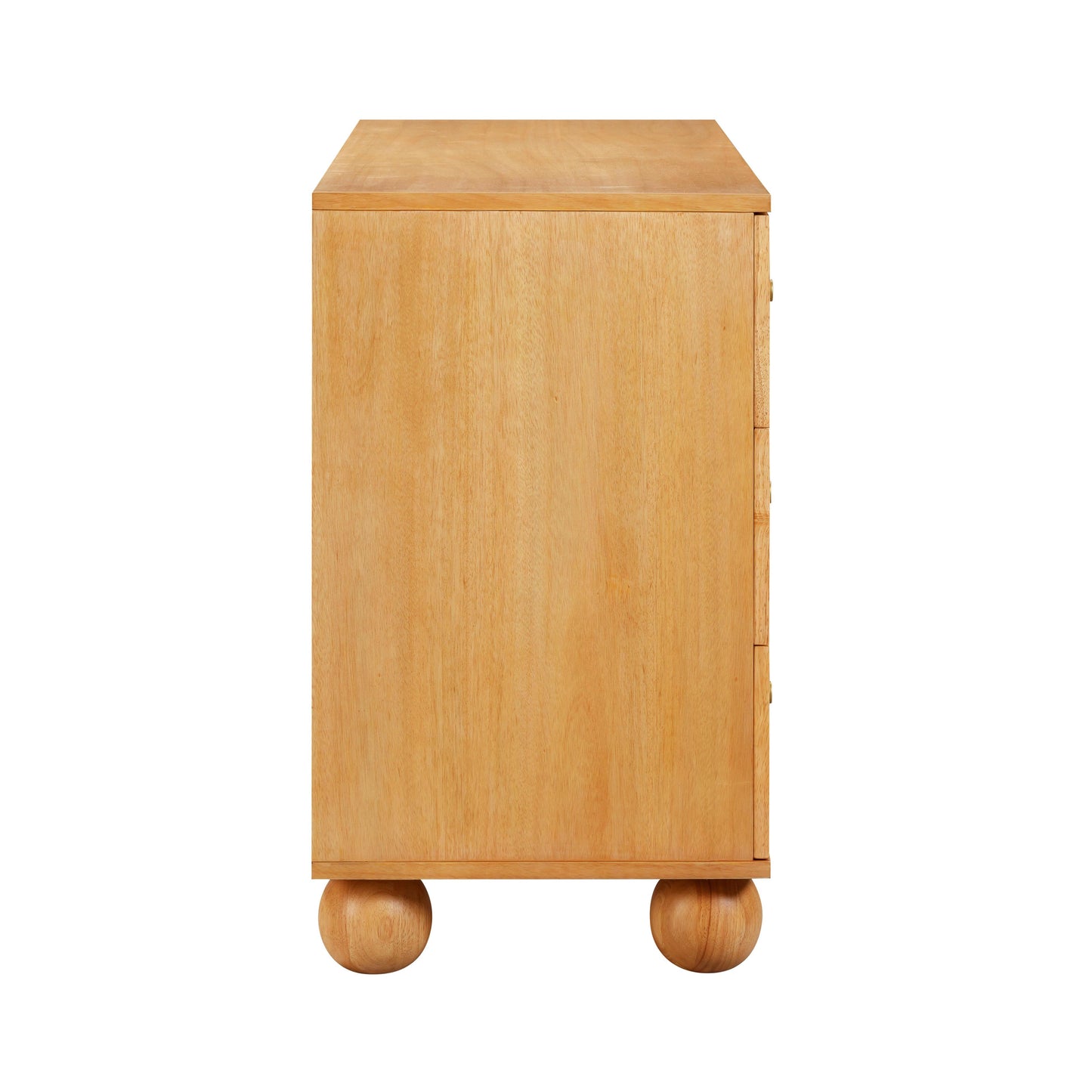 leaf natural wood & rattan wavy dresser