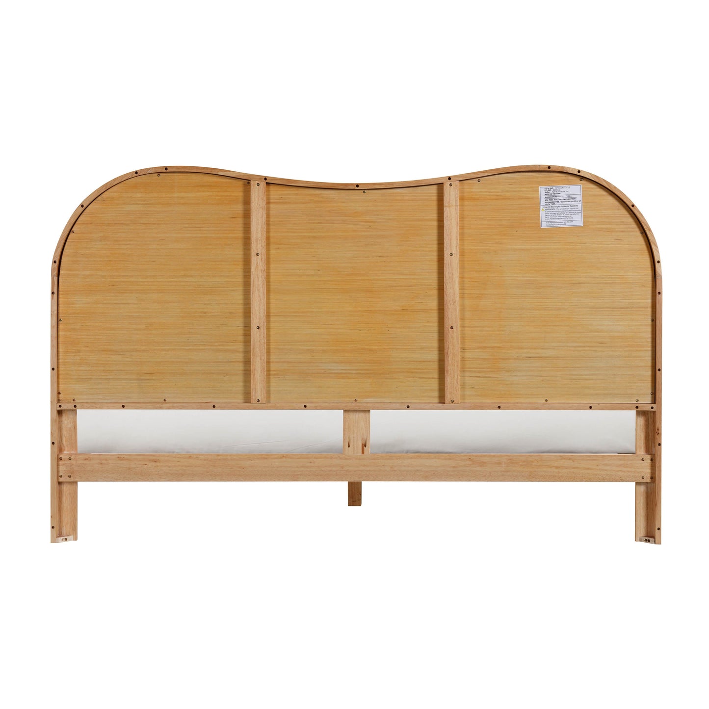 leaf natural wood & rattan king bed