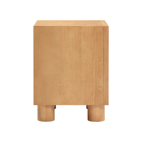 Giselle Orleans 22" Natural Wood 2-Drawer Nightstand - image 4
