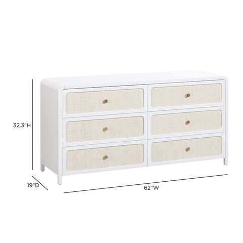 Noemie Ravenna 62" Rattan 6 Drawer Dresser - image 7