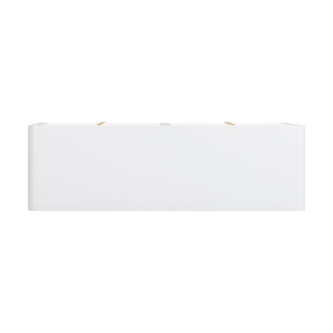 TOV White Rattan 6 Drawer Dresser