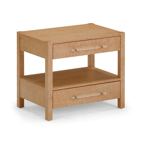 Valentina Capri 26" Burl 2-Drawer Nightstand - image 1