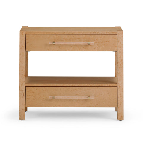 Valentina Capri 26" Burl 2-Drawer Nightstand - image 3
