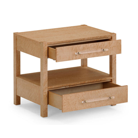 Valentina Capri 26" Burl 2-Drawer Nightstand - image 6