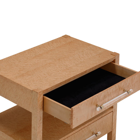 Valentina Capri 26" Burl 2-Drawer Nightstand - image 9
