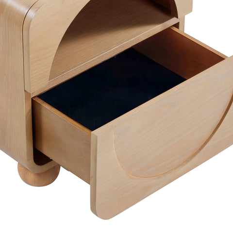 Valentina Orleans 20" Natural Ash Nightstand With Drawer - image 6