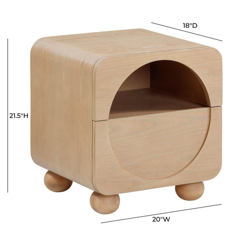 Valentina Orleans 20" Natural Ash Nightstand With Drawer - image 7