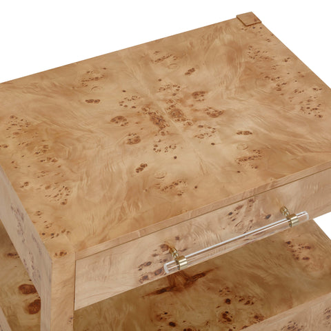 Valentina Capri 26" Burl 2-Drawer Nightstand - image 7