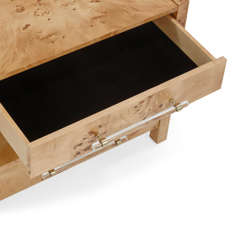 Valentina Capri 26" Burl 2-Drawer Nightstand - image 8
