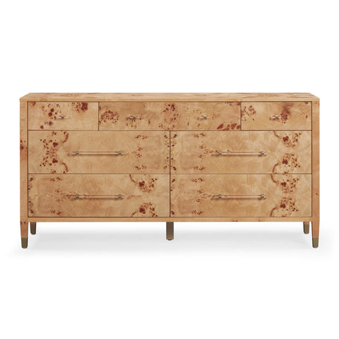 Valentina Capri 62" Burl 7-Drawer Dresser - image 1