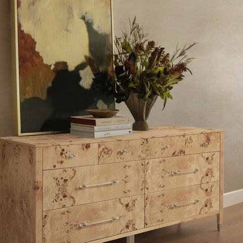 Valentina Capri 62" Burl 7-Drawer Dresser - image 2