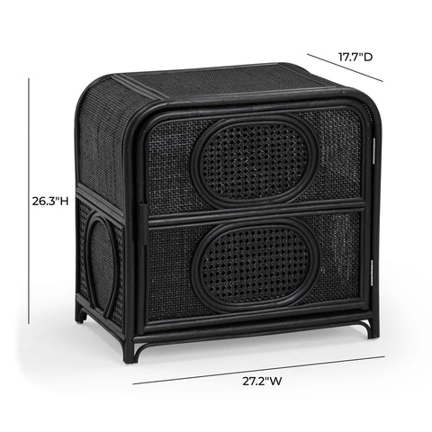 Genevieve Verona 27" Rattan Nightstand With Storage - image 8