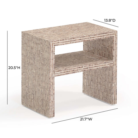 Estelle Devereux 22" Capiz Shell Nightstand - image 8
