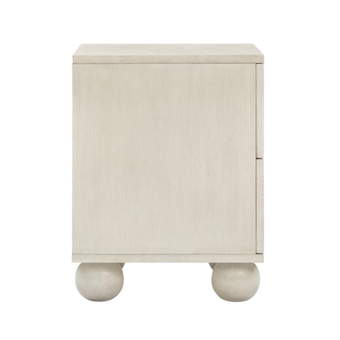 Rosalie Laurent 22" Wood &amp; Raffia Wavy 2-Drawer Nightstand - image 4
