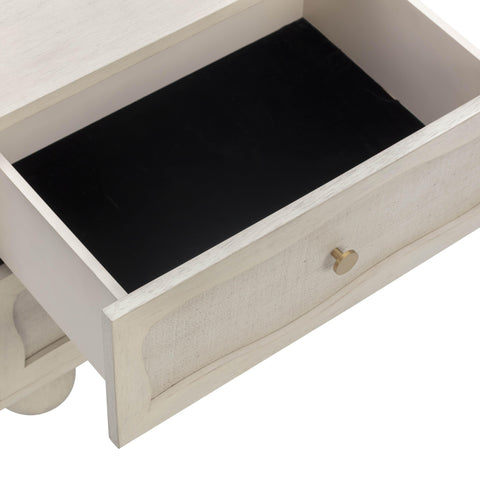 Rosalie Laurent 22" Wood &amp; Raffia Wavy 2-Drawer Nightstand - image 6