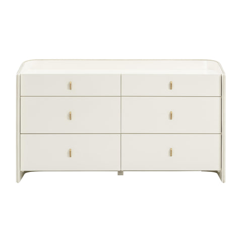 Aurelia Como 56" Cream 6-Drawer Dresser - image 3